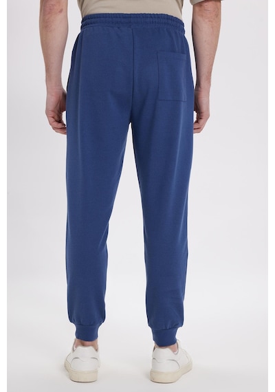 Tudors Erkek Regular Fit Klasik Kesim Beli Bağcıklı Jogger Cepli Lastikli Paça İndigo Eşofman Altı-41765 İndigo