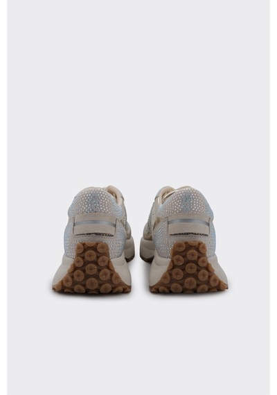 Derinet Comfort Taban Kadın Sneaker Bej Taşlı Bej Taşlı