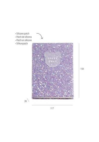 Mr Defter-b2f Parlak Defter Lila Noktalı