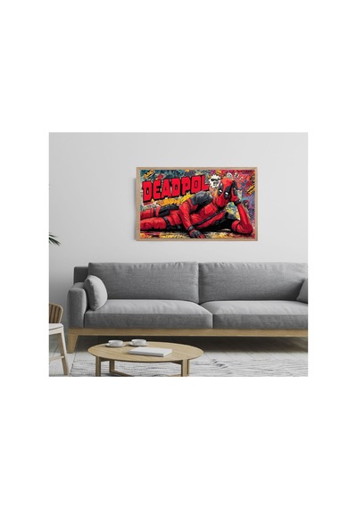 Poster Ahşap Çerçeveli Tek Parça Dekoratif Tablo Çok Renkli - 868780821 Çok Renkli