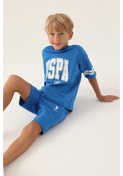 U.S. Polo Assn. Lisanslı Sim Cobalt Erkek Çocuk Bermuda Takım 5274-43098 Cobalt