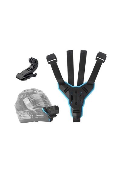 Telesın Motosiklet Kask Tutucu, Kavisli Çeneli, Hero 12/11/10/9/8/7/6, Djı Osmo Action, Insta360 İçin, Kaymaz Silikon,