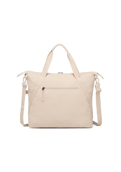 Smart Bags Mikro Poly Kumaş Büyük Boy Kadın Omuz Çantası 3335 Bej