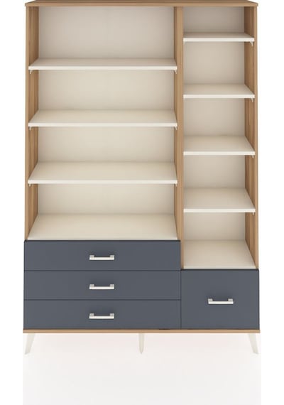Arges Dolap 9 Raflı 4 Çekmeceli 132x30x195 Çam-aytaşı/antrasit Aytası/antrasıt Arges Dolap 9 Raflı 4 Çekmeceli 132x30x195 Çam-aytaşı/antrasit Aytası/antrasıt