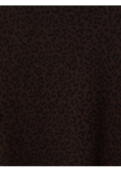Lcw Everyday Kahverengi Leopar Desenli Soft Touch Kadın Tunik