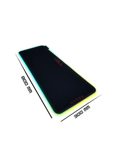 Voll Arena Kalın Rgb Siyah 800 X 300 Mm Gaming Oyuncu Gamer Mousepad - Parlak 13 Mod