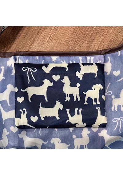 My Balli Store Büyük Boy Alışveriş Ve Pazar Çantası, Dayanıklı Polyester Omuz Tote Çanta Köpek Baskılı