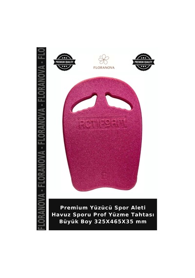 Premium Yüzücü Spor Aleti Havuz Sporu Prof Yüzme Tahtası Büyük Boy 325x465x35 Mm Pembe