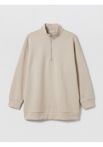 Lcw Everyday Gri Dik Yaka Kadın Sweatshirt