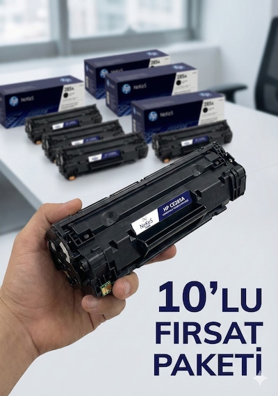 Nekes Toner Hp Ce-285a 85a Siyah Uyumlu  Toner 10' Lu Paket - Çipli / Ce285a