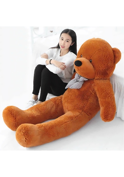 Kuki Oyuncak 160Cm Sevimli Koyu Kahverengi Peluş Ayı