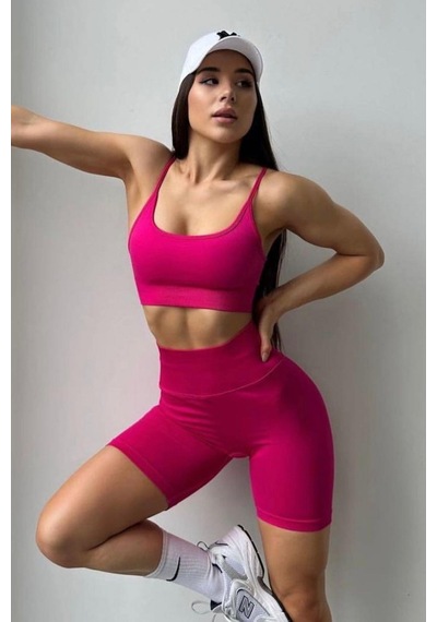 Poppita Şortlu Takım - Neon-pembe