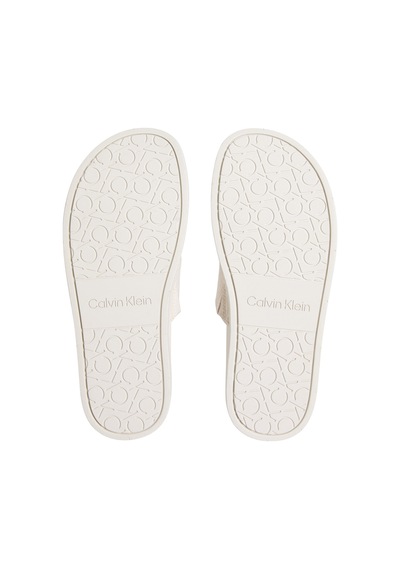 Kadın Rahat Orta Kalın Taban Monogram Logo Desenli Bej Terlik Hw0hw02486-aeo Bej