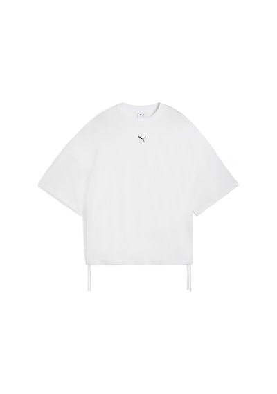 Puma Dare To Oversized Ruched Tee Kadın Yetişkin T-shirt Beyaz