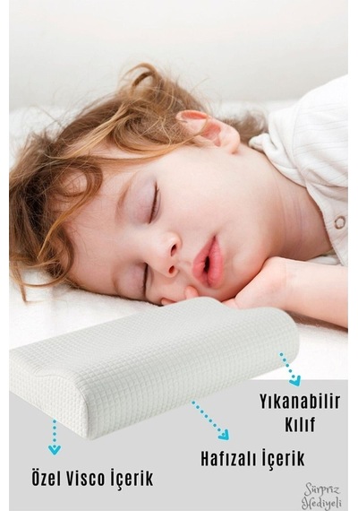 Teknotrust 60 X 40 Çift Taraflı Visco Yastık Yüksek Boyun Destekli Ortopedik Yastık