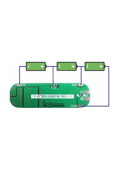 Robizstore-Bms 3S 20A Bms Koruma Kartı Lityum Batarya 18650 Li-İon Lipo