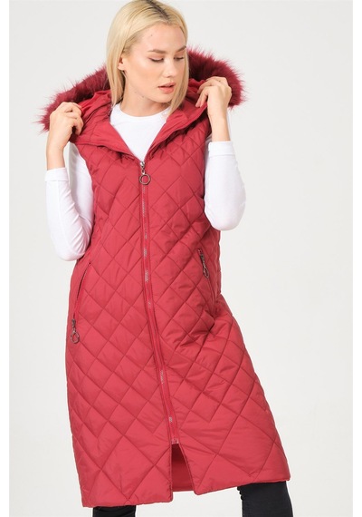 Z6718 Dewberry Bayan Yelek-açık Bordo Açık Bordo