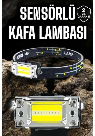 Kafa Lambası Led Fener Pratik Taşınabilir Ayarlanabilir Usb Şarjlı Çok Renkli