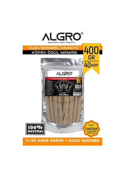 Algro Kuzu İşkembeli Munchy Stick Çiğnemelik Yenilebilir 400 G