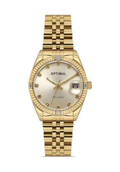 Optimal Opt.03529m.06 Unisex Kol Saati Altın - Siyah