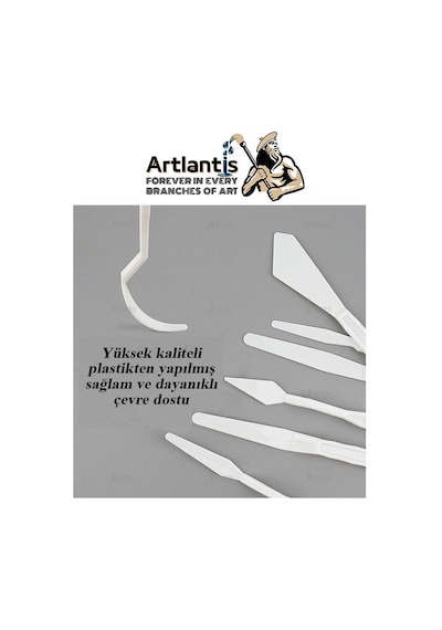 Plastik Spatül 5 Li Set Resim Ve Heykel Plastik Spatula Esnek Plastik Palet Bıçağı 2 Paket