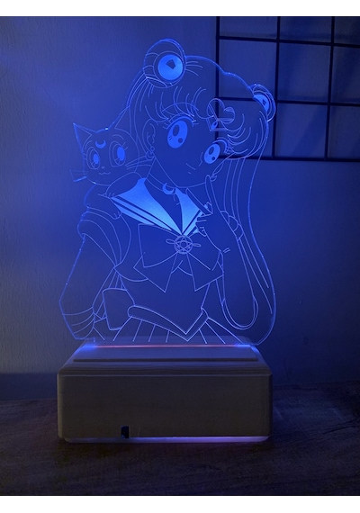 Sailor Moon Usagi Tsukino 16 Renk Gece Lambası