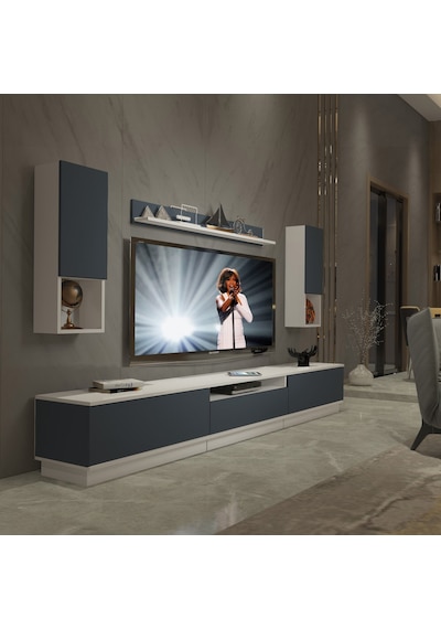 Decoraktiv Trendstyle 270das Mdf Tv Ünitesi Tv Sehpası Beyaz - Antrasit