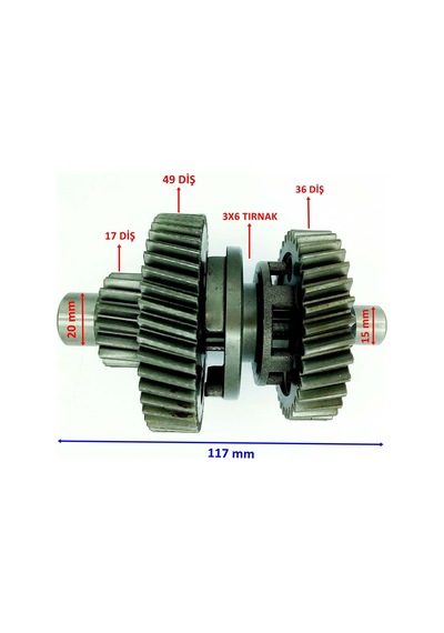 CAZADOR KUBA ELAND ATV HUSKY ŞANZUMAN DİŞLİSİ KOMPLE 36*49*17