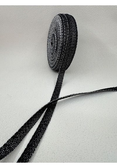 1 Cm Simli Balıksırtı Şerit - Lacivert-5 Metre