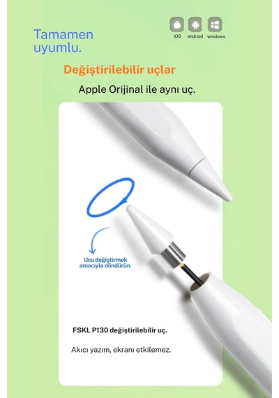 Samsung Galaxy Tablet Kalemi Aktif Kapasitif Stylus Pen Tab S10 S9 S8 S7 S6 Lite A9 A8 Uyumlu Siyah