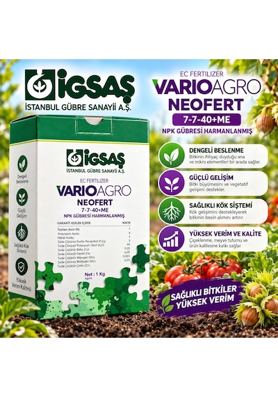 İgsaş Varioagro Neofert 7-7-40+me 1 Kg Suda Çözünür Npk Gübre