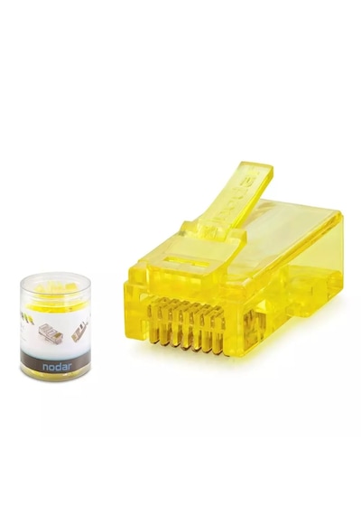 Nodar Nd2400 Cat6 Konnektör Ezrj45 100lü Plastik Kutu Sarı