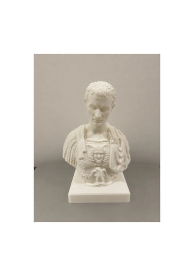 Sezar Heykel Büst Kalemlik Roma Büstü Tasarımlı Masaüstü Organizer 3d Baskı Dekoratif Kalem Tutucu