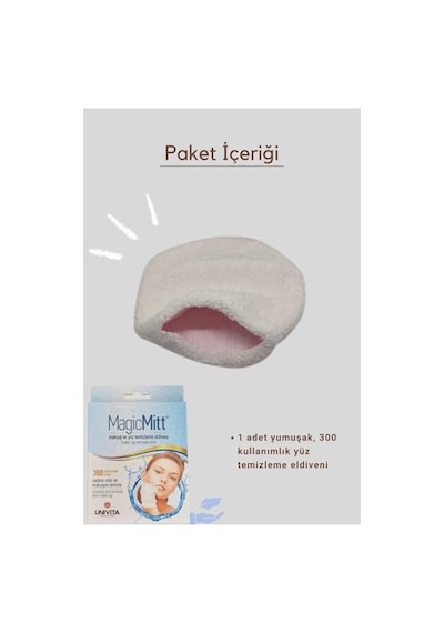 Magic Mitt 300 Kullanımlık Mikrofiber Makyaj Ve Yüz Temizleme Eldiveni - Su Ile Temizleme Kolaylığı 5, Beyaz, Standart
