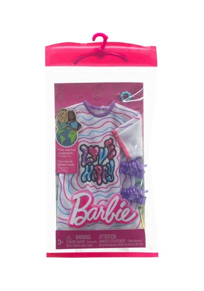 Barbie'nin Kıyafet Koleksiyonu Beyaz T-shirt Gwd96-hrh38