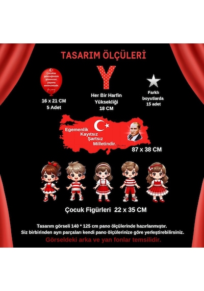 Yaşasın 23 Nisan Pano Süsü