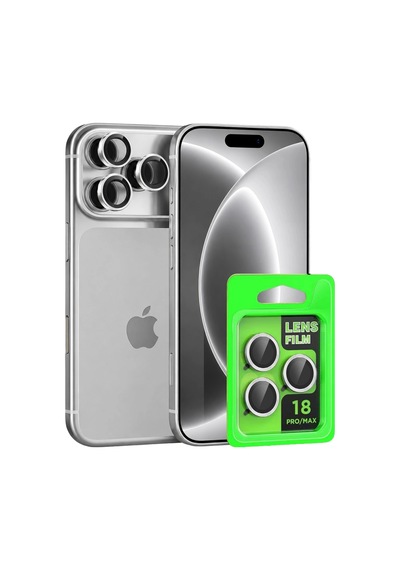 Newface  Apple iPhone Uyumlu 18 Pro Raze Metal Kamera Lens - Gümüş Çok Renkli