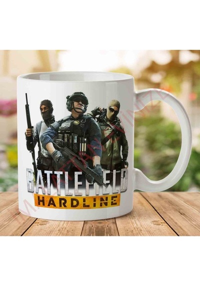 Battlefield Hardline Iki Tarafı Baskılı Kupa Bardak Çok Renkli