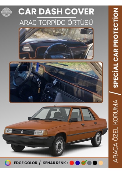 Renault 9 Broadway Torpido Örtüsü Ön Göğüs Koruma Araca Özel Çatlamayı Önler Kaymaz Kolay Montaj - 288 Stiloto