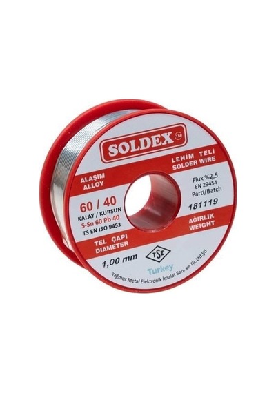 Soldex Sn60 Pb40 1,00mm 200gr Lehim Teli