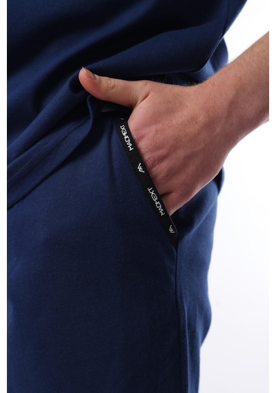 Madmext Lacivert Basic Erkek Şort T-shirt Takımı E7307 Lacivert