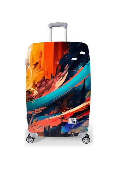 Coral High Renkli Desenli Pc Büyük Boy Valiz 70cm 16818 Çok Renkli