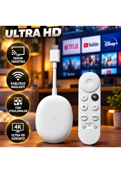 4k Ultra Hd Kablosuz Tv Yayın Cihazı Ekran Yansıtma Ve Uzaktan Kumanda Destekli Diğer