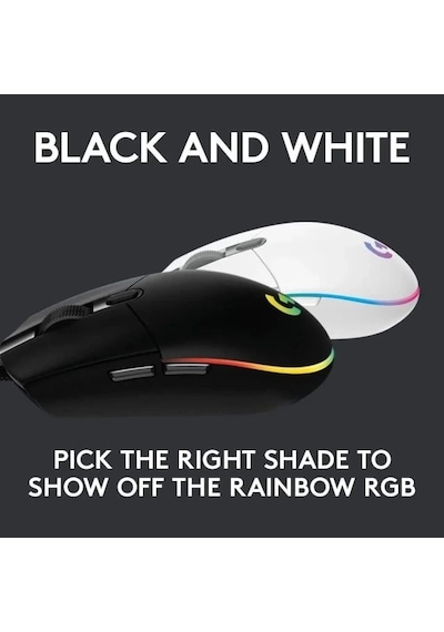 Logitech G203 Kablolu Gaming Mouse + Pad Beyaz Mouse Diğer
