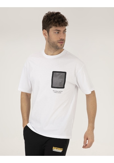Pierre Cardin Erkek Beyaz Tişört 50262628-Vr013 Beyaz