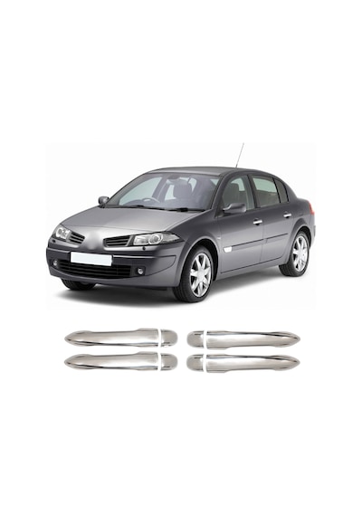 Renault Megane 2 Uyumlu 2004-2010 Krom Kapı Kolu 4 Kapı Paslanmaz  Çelik