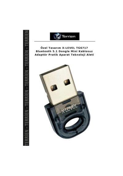 Özel Tasarım X-level Tg6717 Bluetooth 5.1 Dongle Mini Kablosuz Adaptör Pratik Aparat Teknoloji Aleti