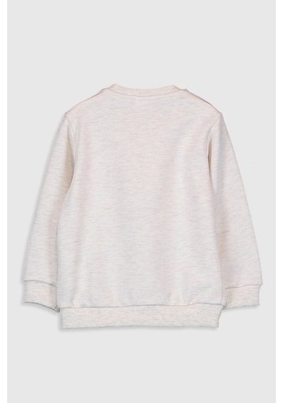 LC Waikiki Lcw Baby Kırık Beyaz Melanj Sweatshirt Off Whıte Melang