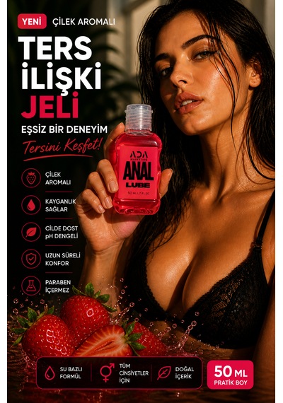 Ada Marketing 50 Ml Çilek Aromalı Anal Kayganlaştırıcı Jel Özel Seri