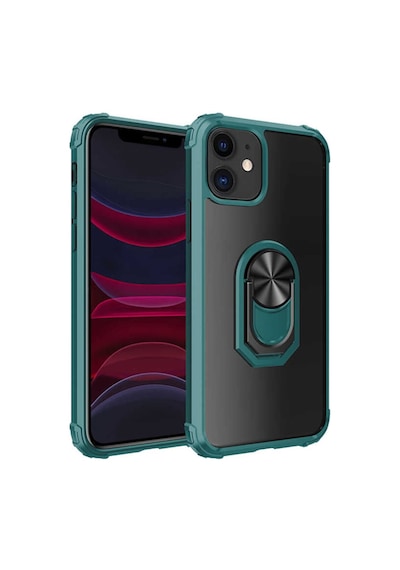 Apple Uyumlu iPhone 11 Kilif Standli Yüzüklü Mola Silikon Kapak 448699291